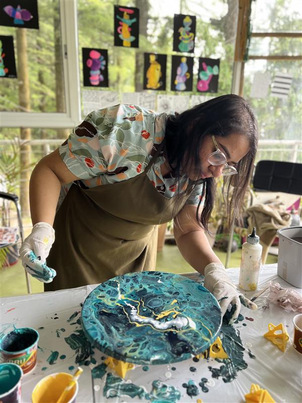 Akrati at work in Dharamshala