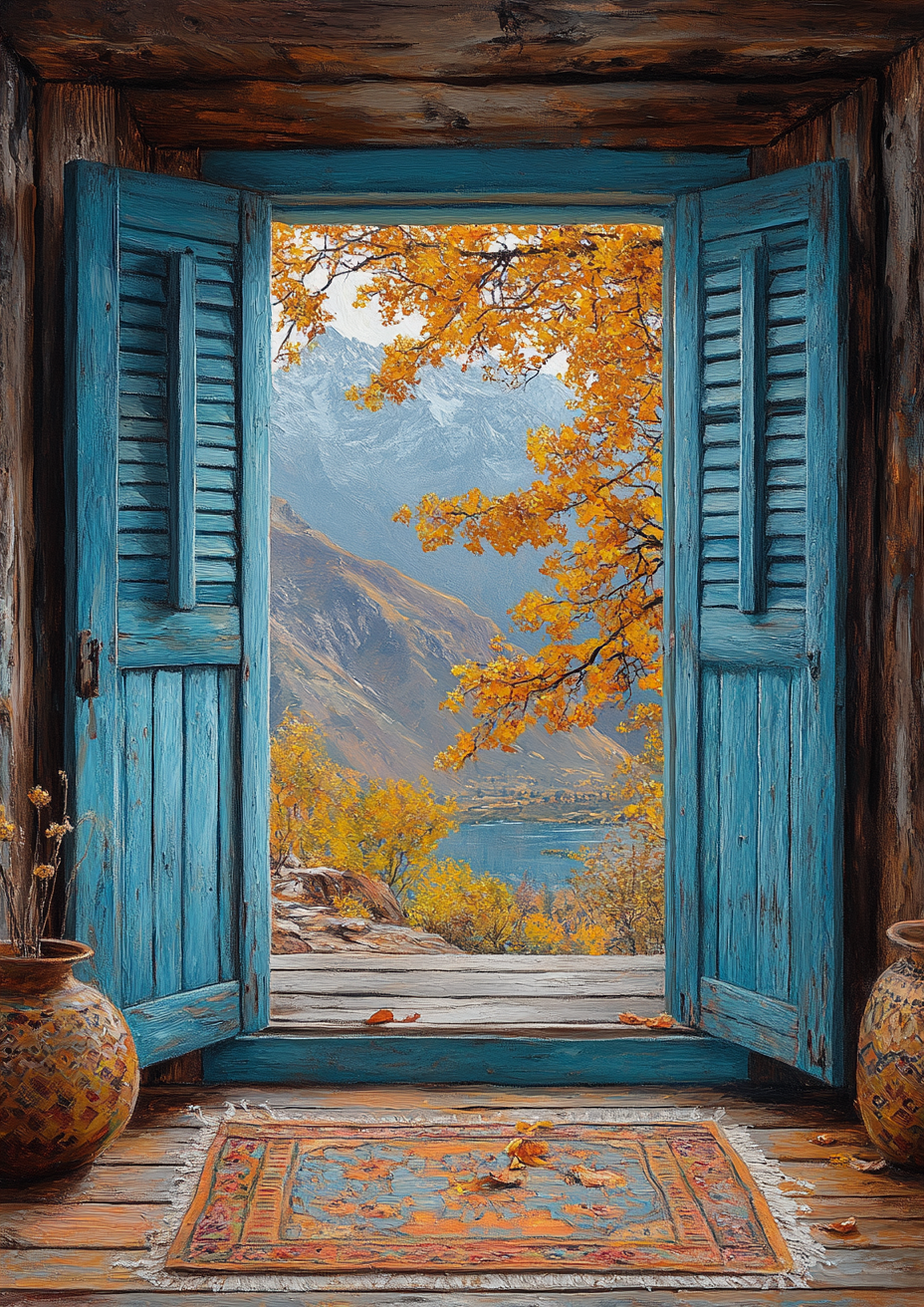 The Green Door, Kashmir — original artwork
