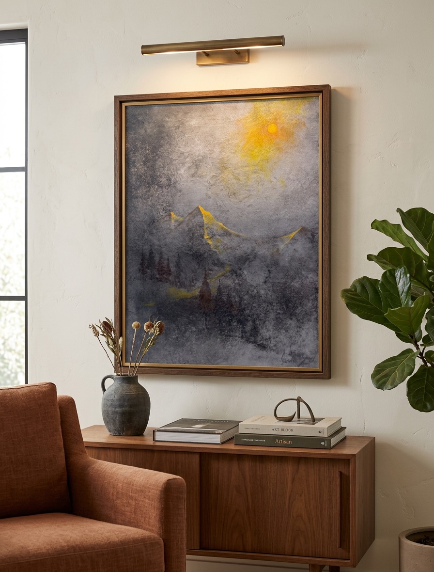 Dusk painting in a home setting