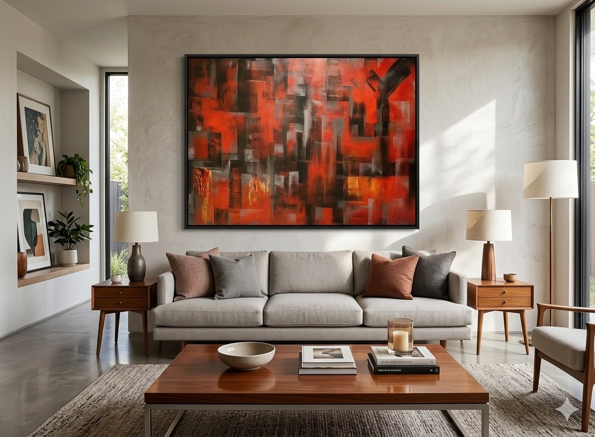 Fire in the Soul painting in a home setting
