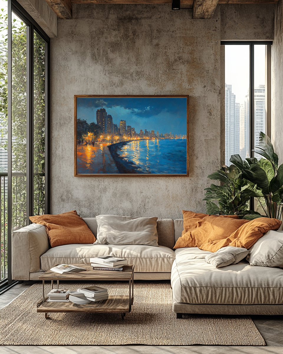 Marine Drive, Blue Hour in a home setting
