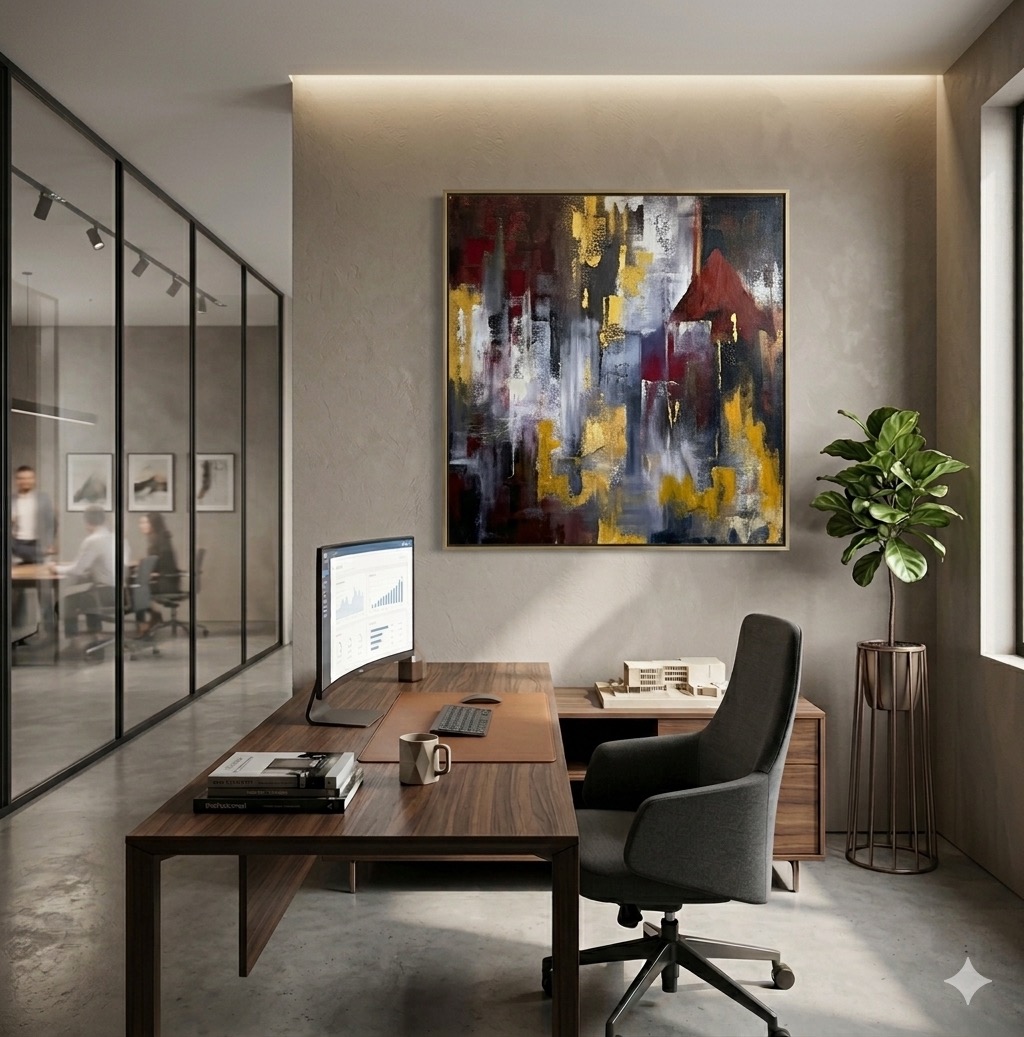 Trinity painting in a home setting