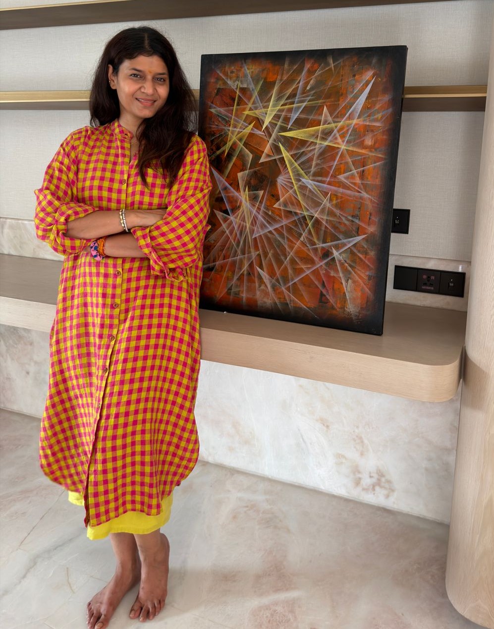 Sweta Agarwal in her studio